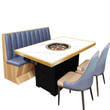 Round smokeless barbecue table