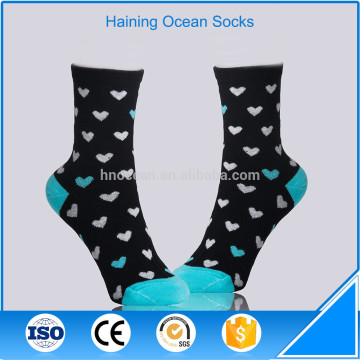 Lovely heart pattern cute young girl tube socks cute socks