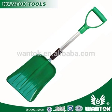 D shape grip telescoping snow shovel