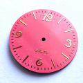 Pink Color Gem Stone Dial For Watch