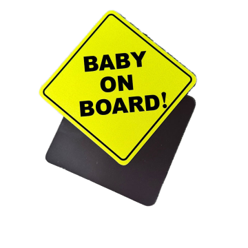 Custom Baby On Board Reflective Sticker Signs - Magnetic Car Safety Signs