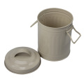 3L Matel pintura branco Waste BinSet de 2pcs