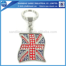 custom metal keyring with country logo
