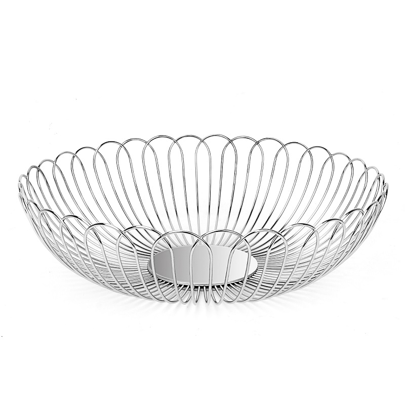 Stainless Steel Wire Fruit Vegetable Basket For Kitchen