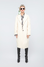 Elegant Classic Off White Coat for Timeless Style