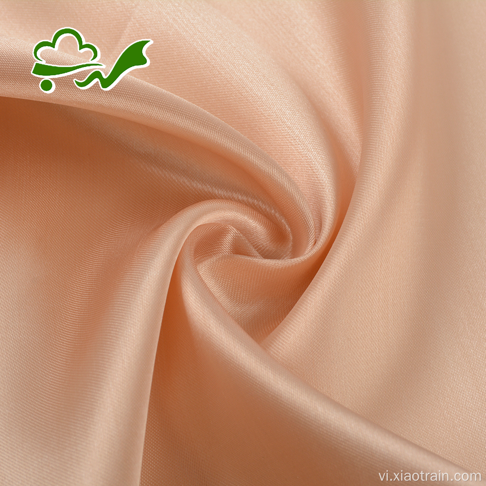 Satin 100% polyester vải mềm để may mặc