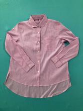 Pink Color Woman's Blazer Round Neck Leisure Shirts