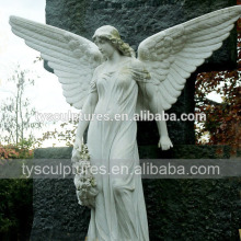 30 years factory supplied large stone cemetery winged female angel statue