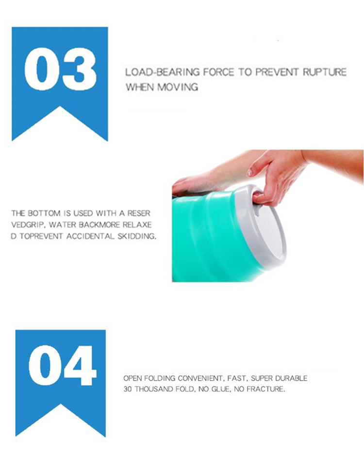 Folding Bucket Travel Portable Cheap Eco-friendly Plastic Folding Water Bucket