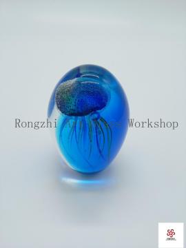 Small Octopus Glass Paperweight