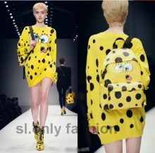 Women-Cartoon-SpongeBob-Knit-Pullovers-Jumper-Sweater-Blouse-Sleeve-Sweatshirt-9 Women-Cartoon-SpongeBob-Knit-Pullovers-Jumper