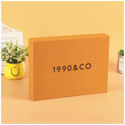 Orange Texture Paper Drawer Box med UV -logotyp