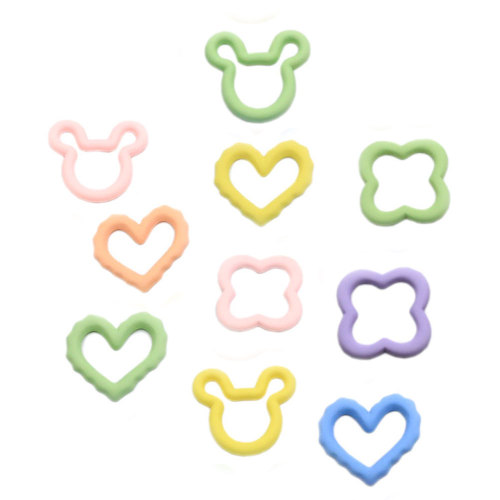 Best Seller Hollow Resin Craft Multi Color Heart Flower Shape Craft for Diy Hair Clips Making Accessory