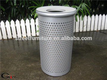 Outdoor steel sanitary dustbin metal garden dustbin