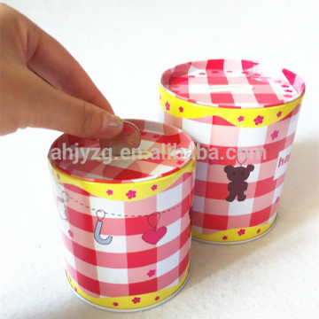 metal round shaped coin bank