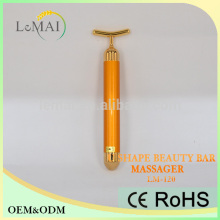 Beauty Equipment Anti Aging Vibrating Massager 24K Golden Bar