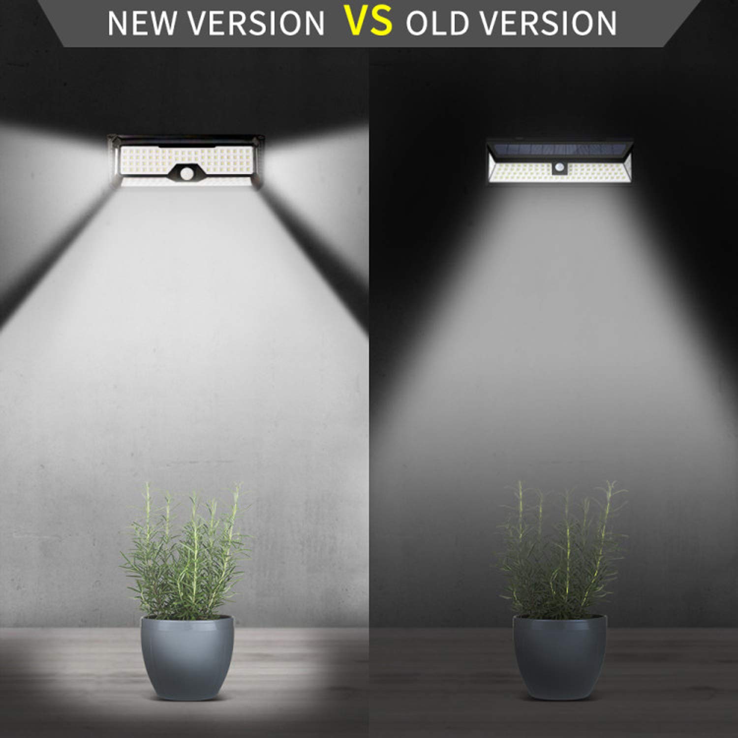 Exclusive Newest Version Wide Beam Super Bright 1500 Lumens Led Garden Light Solar Powered Motion Sensor Lamp Waterproof