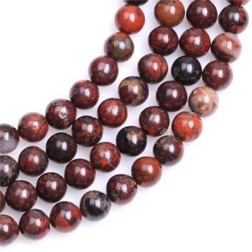 Wholesale Natural Red Poppy Jasper Round Beads for Jewelry Making and Energy Healing