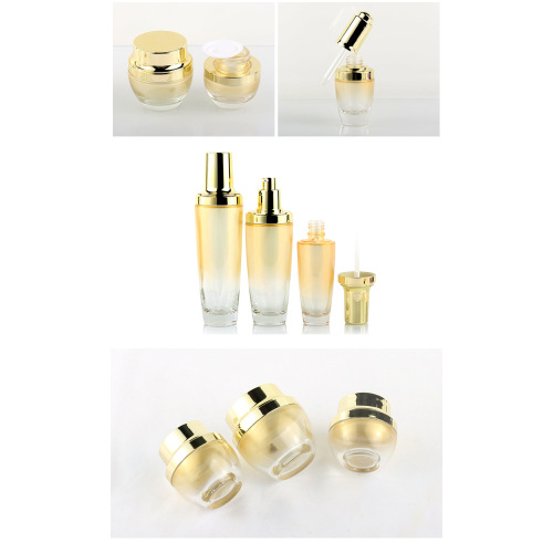 Small black bottle cosmetics bottle set