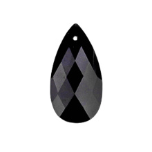 Black Obsidian 13x25mm Faceted Waterdrop Pendant for Making Jewelry