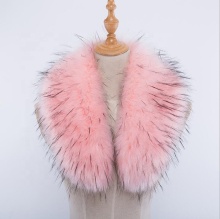 Faux raccoon fur scarf multicolor fake fur scarf winter coat fur collar