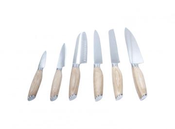 6 pcs Handle wood Kitchen Knife Set