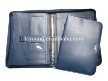Custom Leather Metal Clip Portfolio Conference Folder