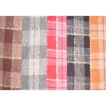 wool fabric (flannel check fabric)
