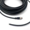 M12 Male straight connection cable 12pin black cable