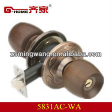 cylindrical lock with wooden ball knob 5831