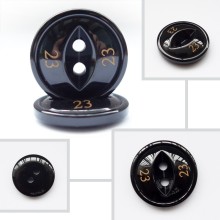 2016 Hot selling Two holes thin side cat eys button resin button