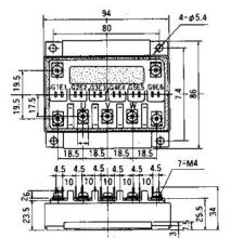 Igbt Power Module 6mbi10-060 Igbt Module  Fujitsu Igbt Power Module