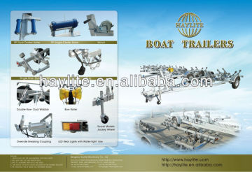 Steel rubber roller boat trailer frame