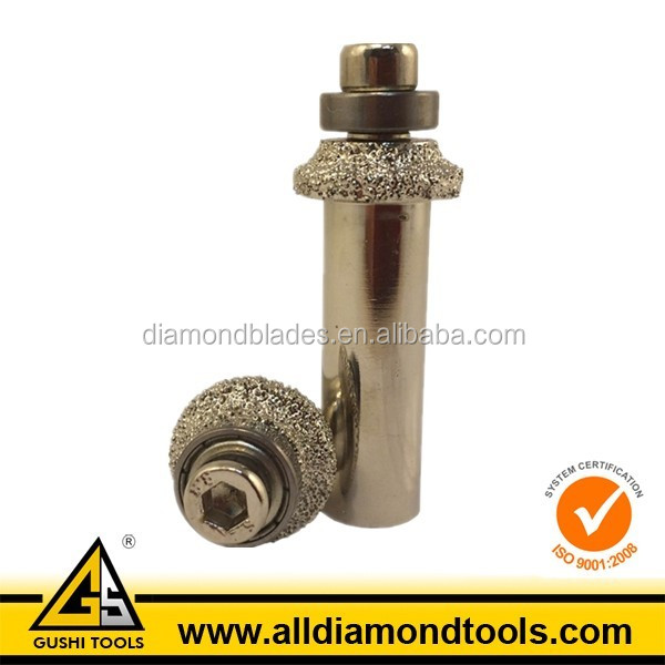 Round Shank Vaccum Brazed Grinding Stone Router Bit