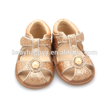 Fashion glitter pearl shoes girl soft baby sandals comfortable for baby