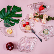 Modern Ocean Style Dessert Plate with Gold Rim