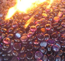 1/2" Lavender Fire Beads