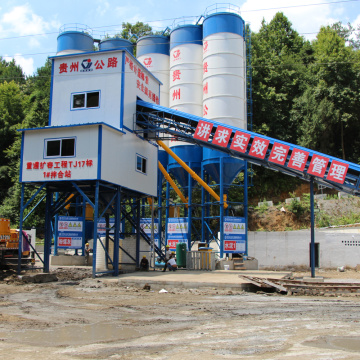 Long service 60m3 stationary concrete batching plant