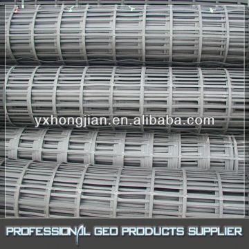 High strength Convex node steel plastic triaxial geogrid