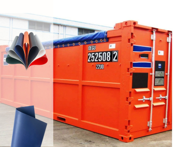 PVC Free open top container cover tarpauiln