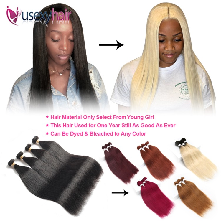 Malaysian Raw Hair Vendors Grade 12A Virgin Unprocessed Straight Human Hair Bundles With Lace Frontal Closure