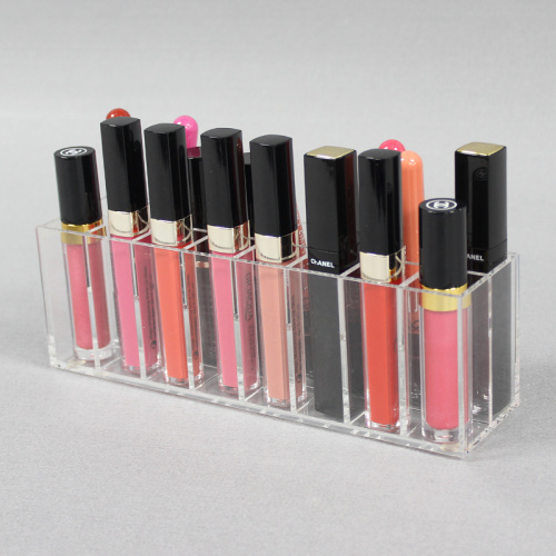 Tempat Lipgloss Akrilik Bening dengan 16 Slot