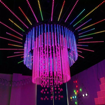 DMX LED video 3D Tube rain lights