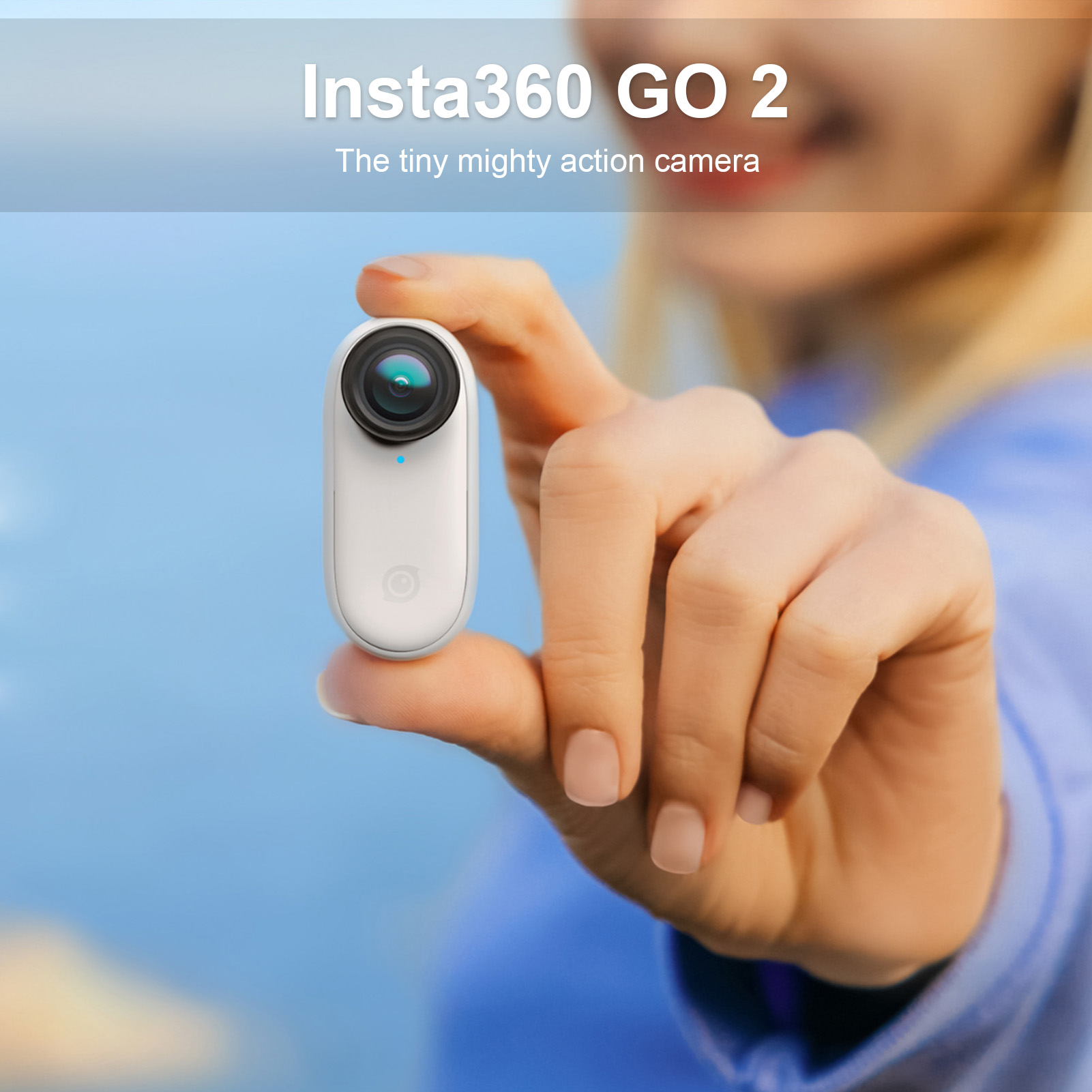 Sports Camera IPX8 4M Waterproof FlowState Stabilization Action Sport Camera Insta360 Go 2 Tiny Mighty Action Camera