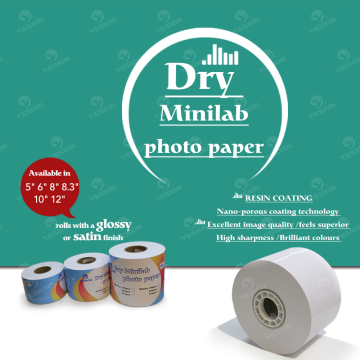 Yesion 2015 Hot Sales! Minilab Supplies, Noritsu Dry Mini Lab Glossy Photo Paper Roll Used Noritsu Digital Minilab Photo Printer