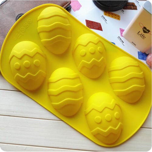 6 Cavities Egg-Shaped Silicone Mould for DIY Soap