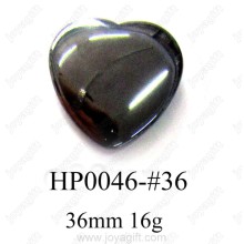 Hematite Heart Pendant 36MM