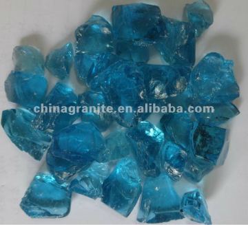 light blue tumbled glass pebble