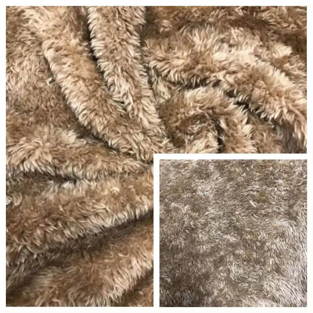 100%Polyester Double Side Shuveteen Knitted Fleece Fabric