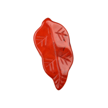 Red Jasper Handmade Craved Leaf for Home Decor (Approx 23X47MM)